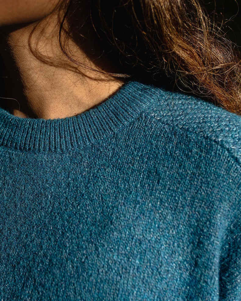 Passenger Cove Recycled Knit Jumper Dark Denim