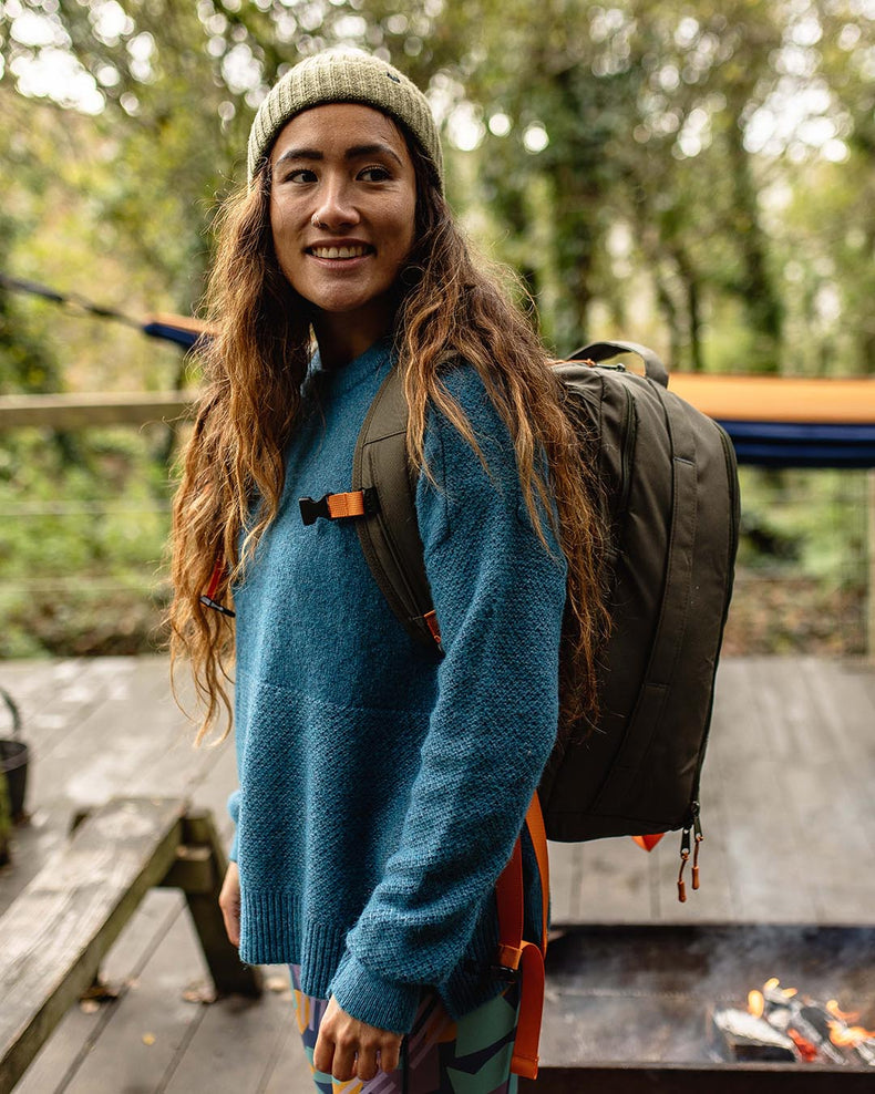 Passenger Cove Recycled Knit Jumper Dark Denim