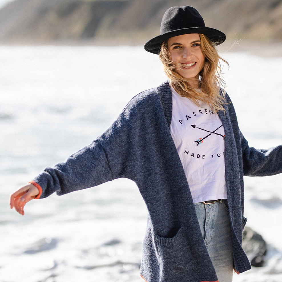 Passenger West Coast Cardigan Dark Denim