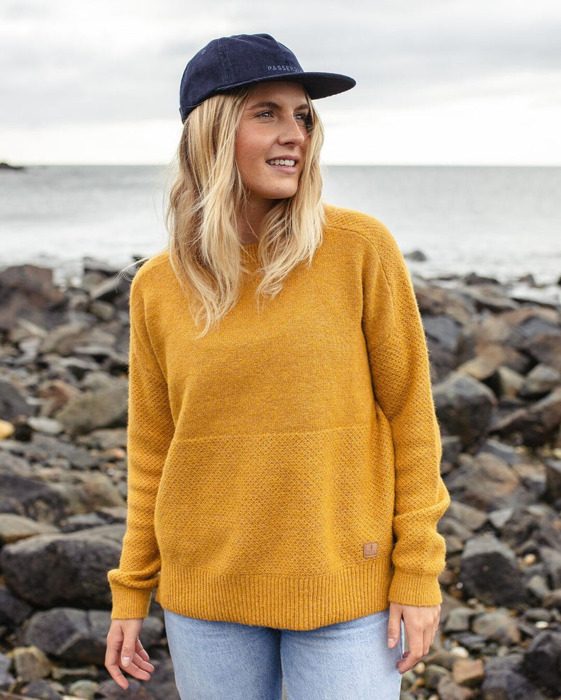 Passenger Cove Recycled Knit Jumper Amber Gold