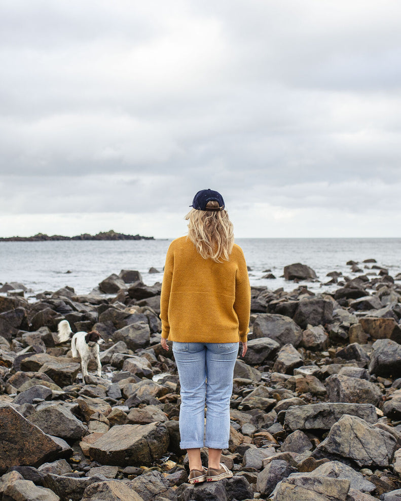 Passenger Cove Recycled Knit Jumper Amber Gold