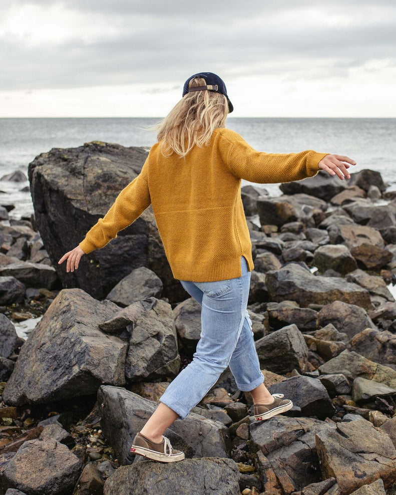 Passenger Cove Recycled Knit Jumper Amber Gold