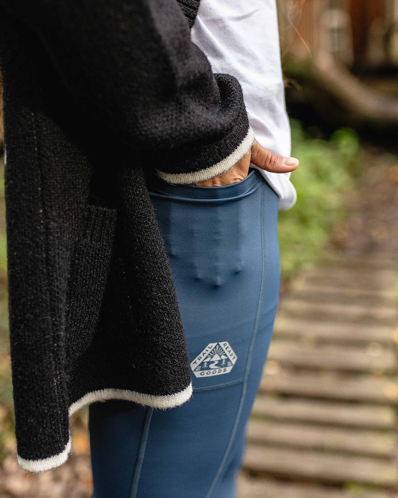 Passenger West Coast Recycled Knit Cardigan Black