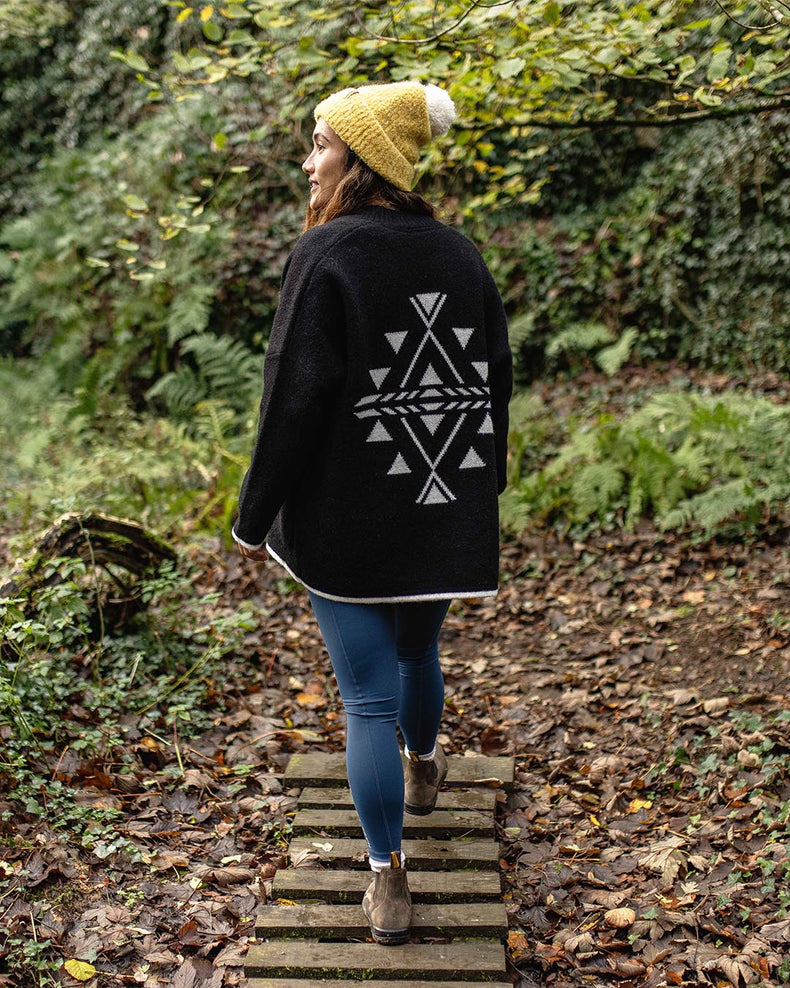 Passenger West Coast Recycled Knit Cardigan Black