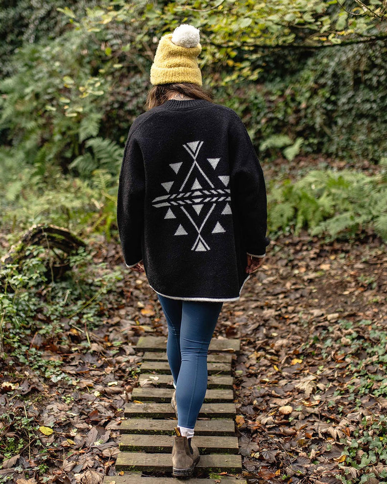 Passenger West Coast Recycled Knit Cardigan Black