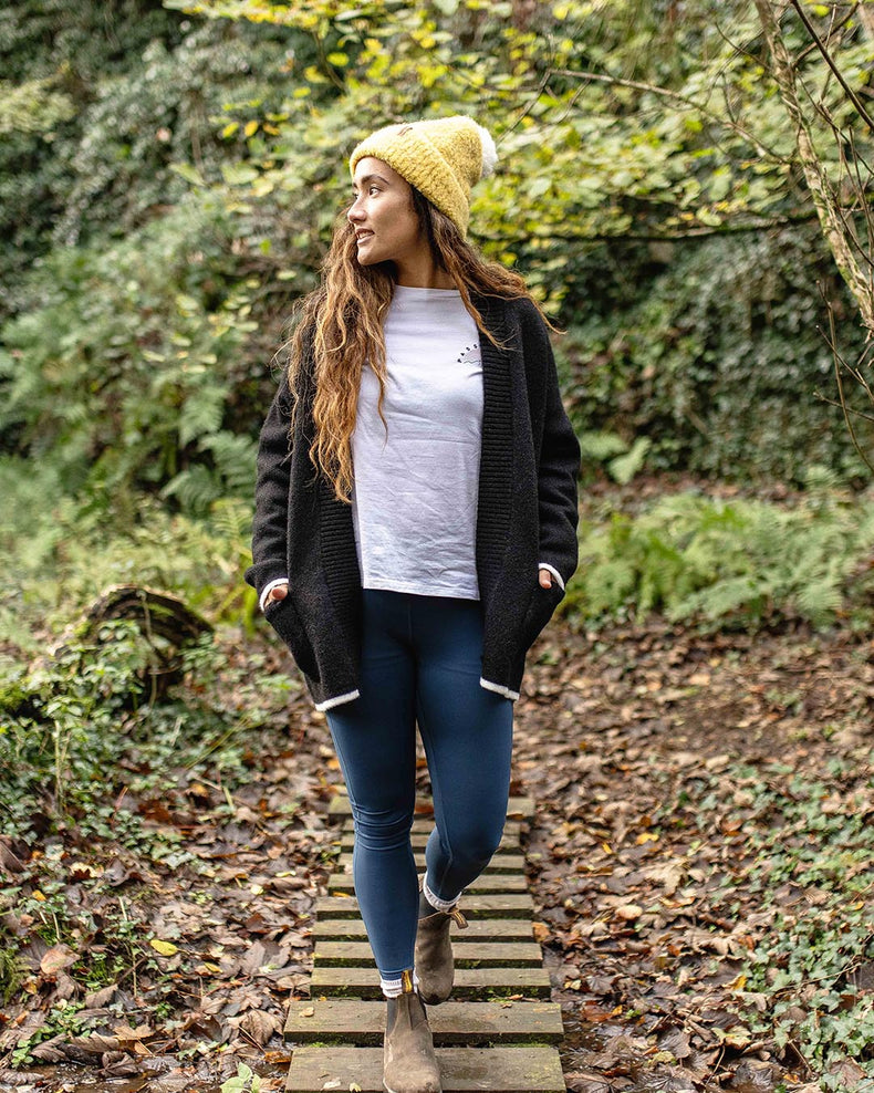 Passenger West Coast Recycled Knit Cardigan Black