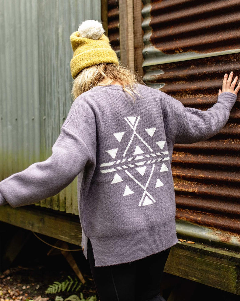 Passenger West Coast Recycled Knitted Jumper Dusty Lilac