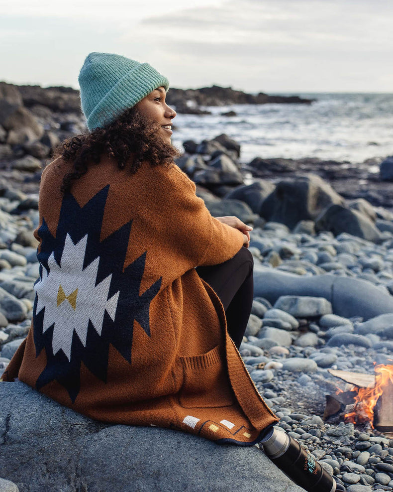 Passenger South Coast Recycled Knit Cardigan Glazed Ginger