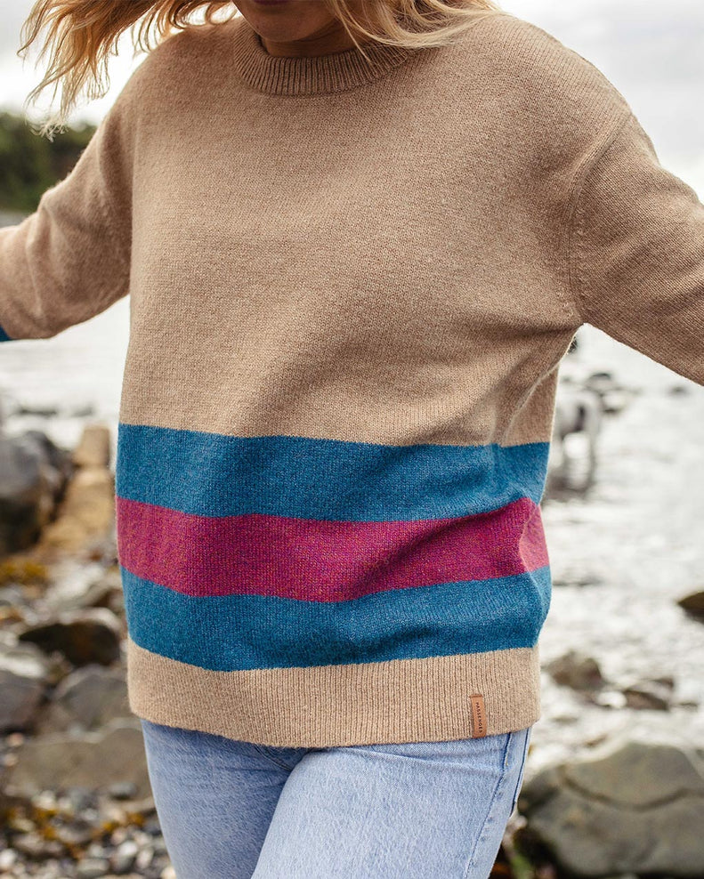 Passenger Bay Recycled Knitted Jumper Sand