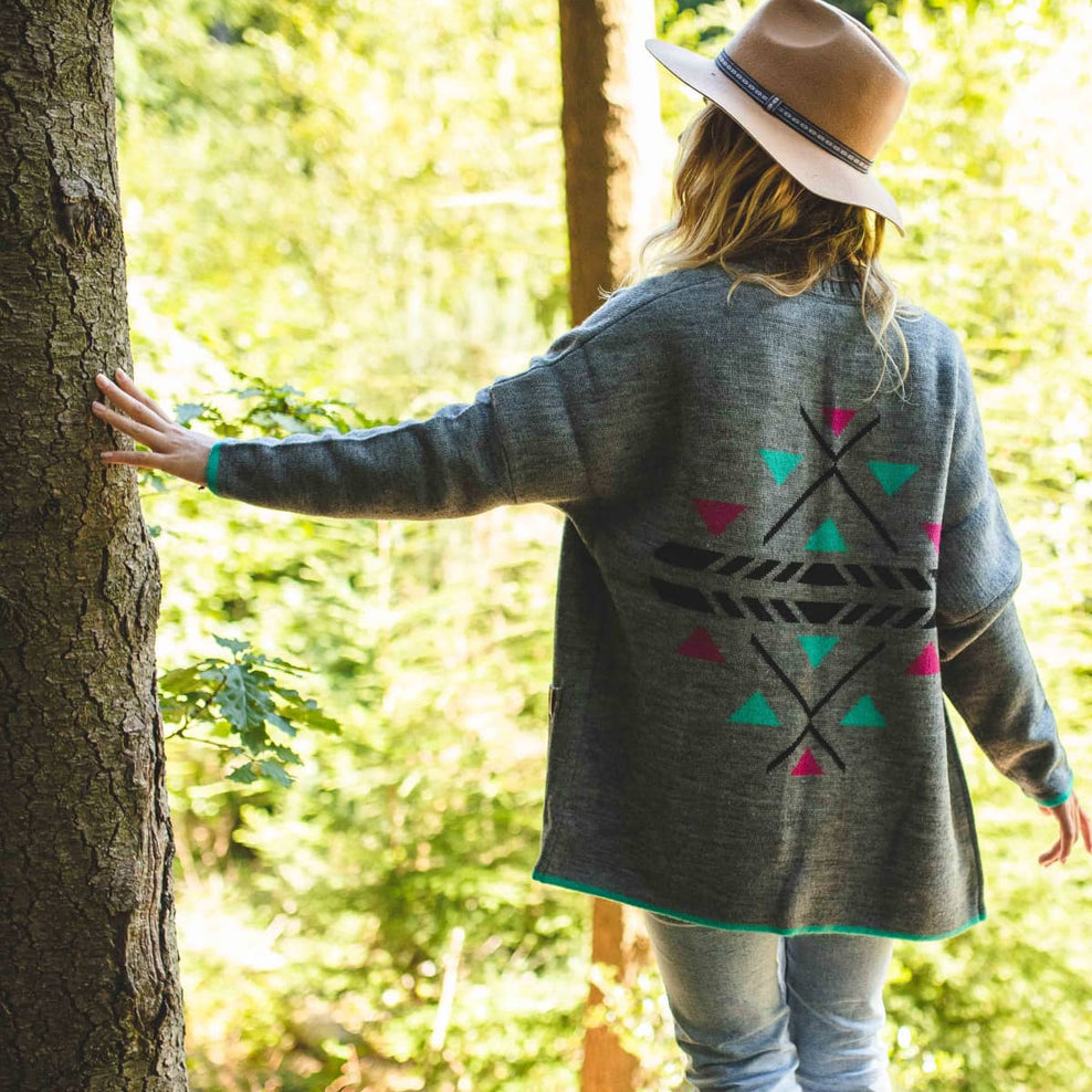 Passenger West Coast Cardigan Flecked Grey Marl