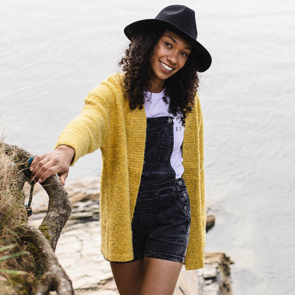 Passenger Riverglen Cardigan Ochre Yellow