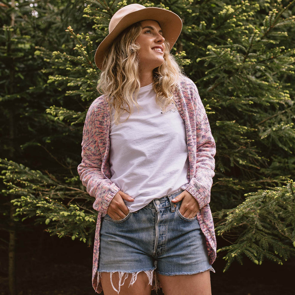 Passenger El Alto Cardigan Multi-Pink