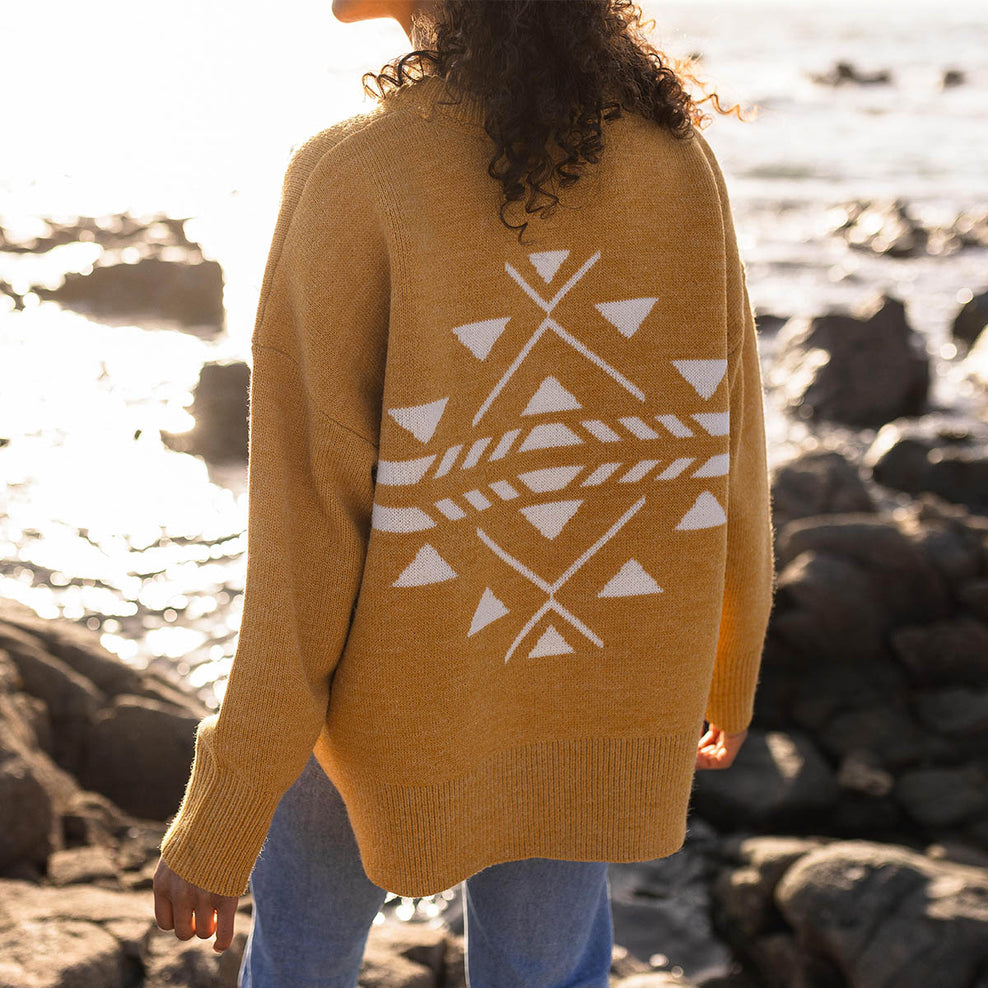 Passenger West Coast Knitted Jumper Ochre Yellow