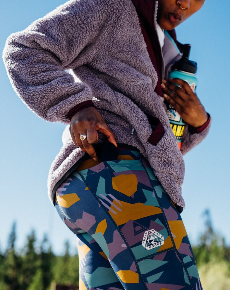 Passenger Fresh Air Recycled Leggings Deep Blue Camo Pattern