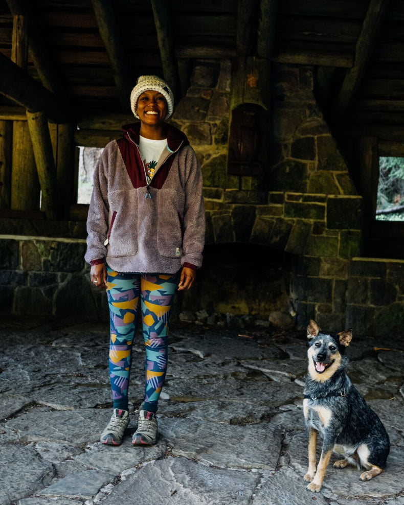 Passenger Fresh Air Recycled Leggings Deep Blue Camo Pattern