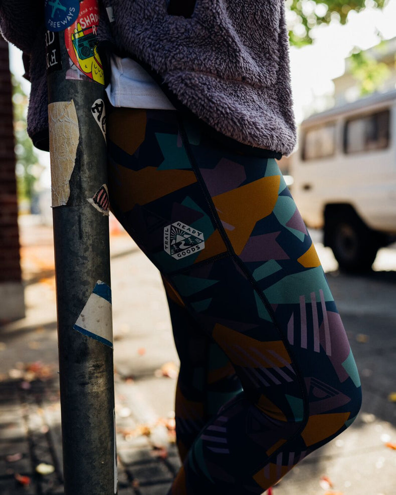 Passenger Fresh Air Recycled Leggings Deep Blue Camo Pattern