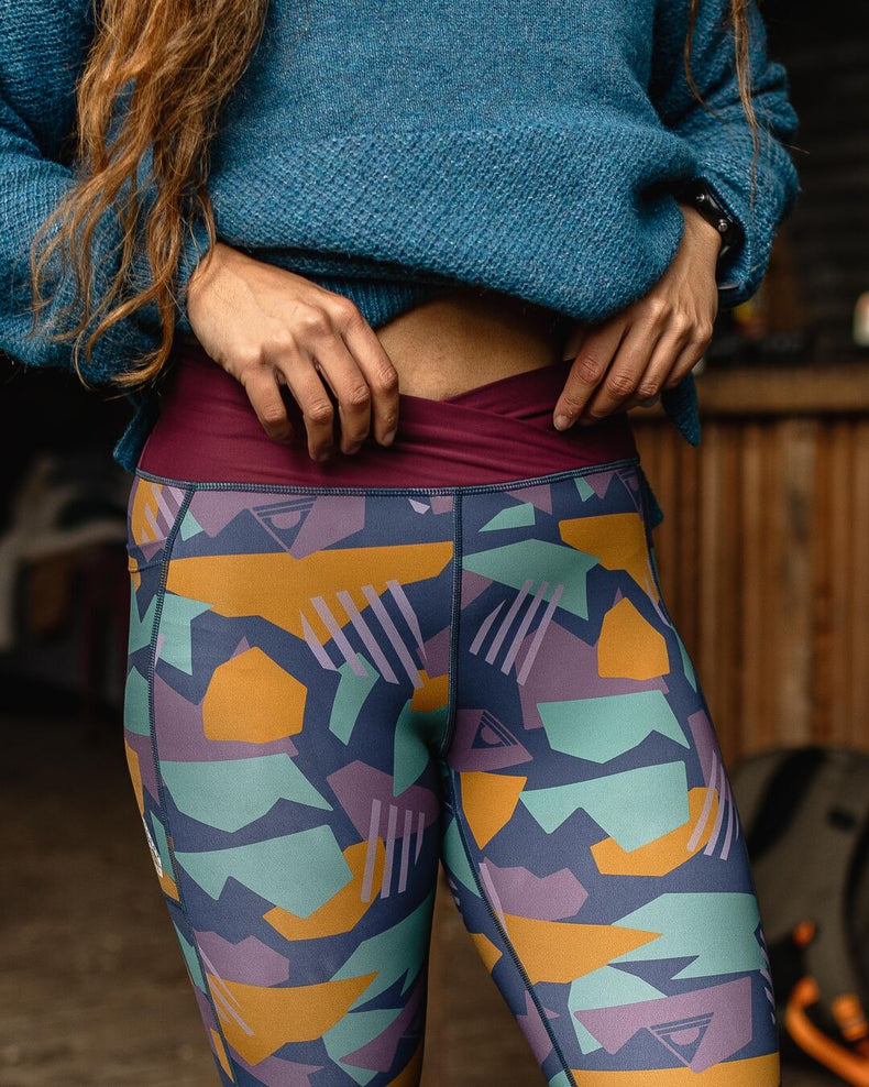 Passenger Fresh Air Recycled Leggings Deep Blue Camo Pattern