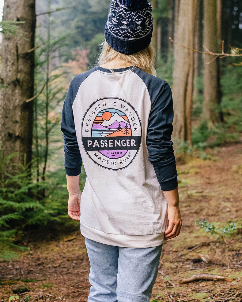 Passenger Wilds Recycled Cotton Oversized Ls T-Shirt Deep Navy