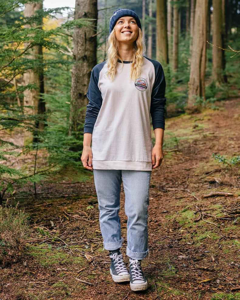 Passenger Wilds Recycled Cotton Oversized Ls T-Shirt Deep Navy