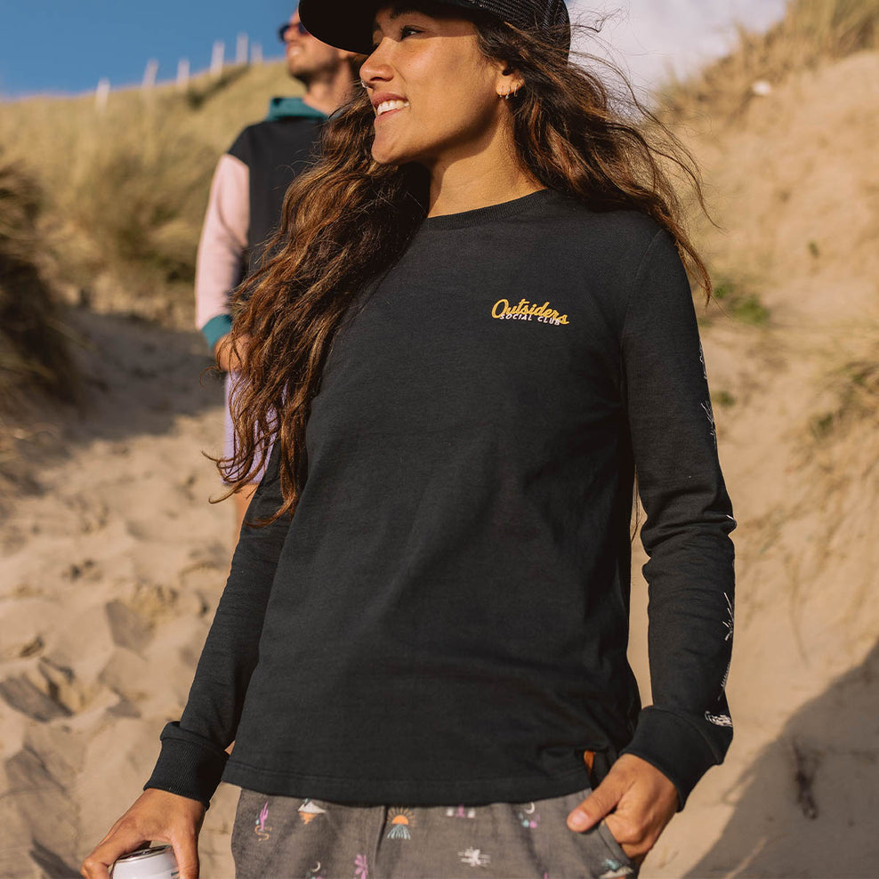 Passenger Dawn Recycled Cotton Ls T-Shirt Black