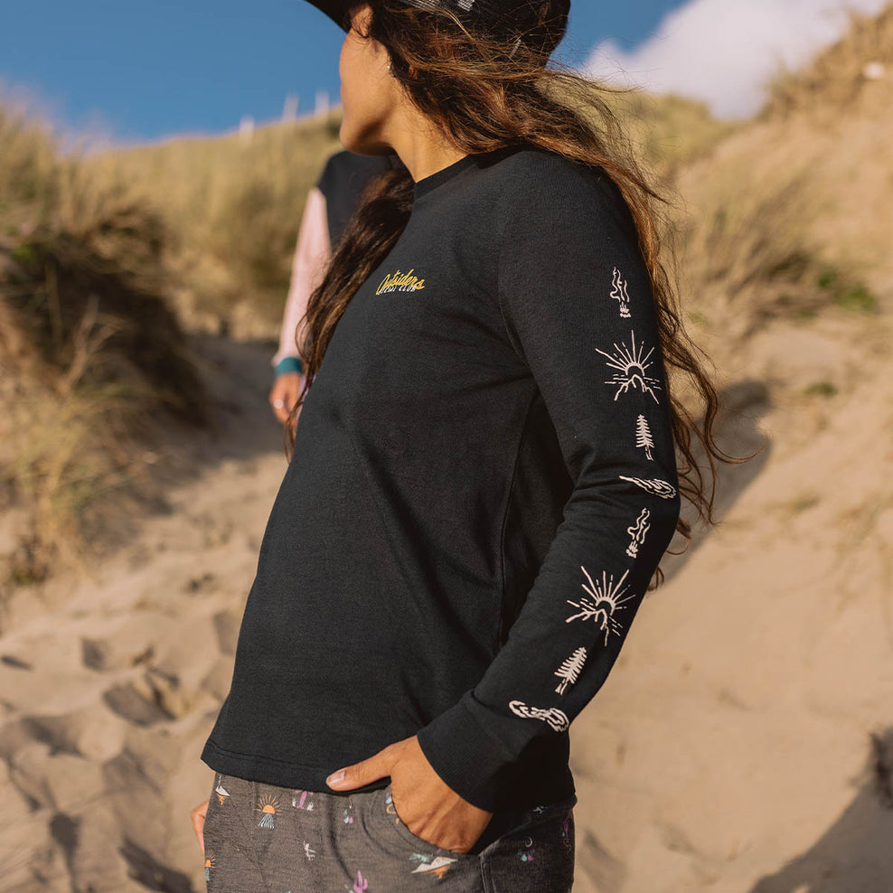 Passenger Dawn Recycled Cotton Ls T-Shirt Black