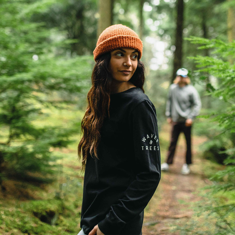 Passenger Big Leaf Recycled Ls T-Shirt Black