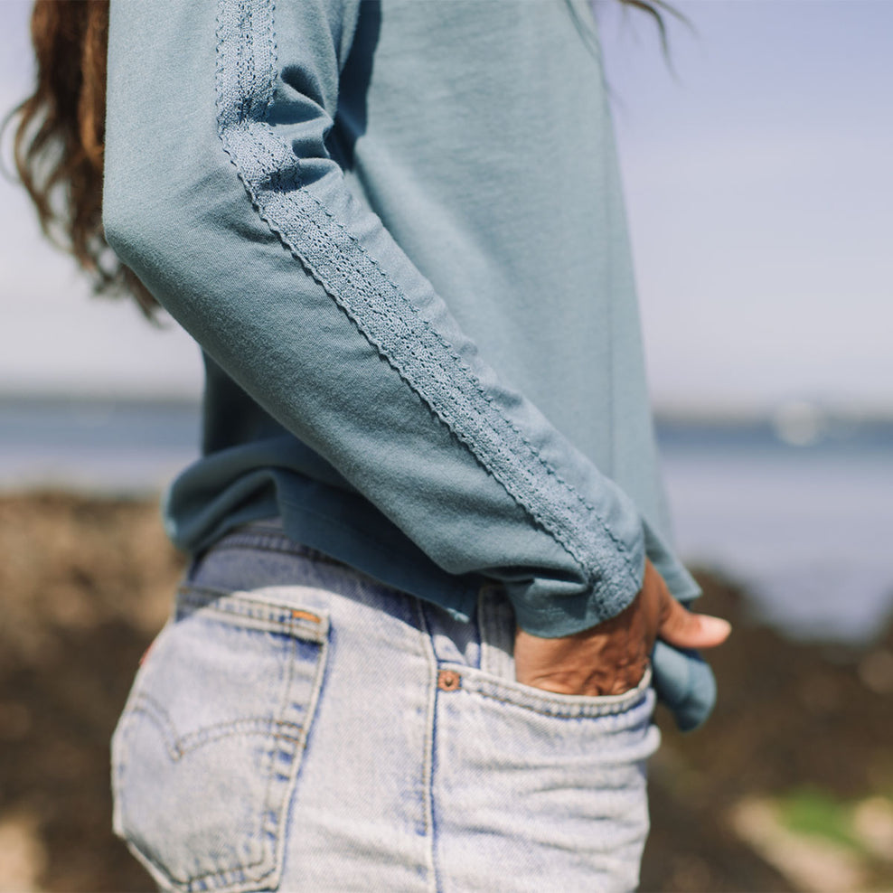 Passenger Maribou Recycled Ls T-Shirt Larkspur Blue