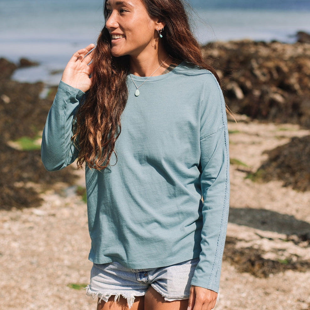 Passenger Maribou Recycled Ls T-Shirt Larkspur Blue