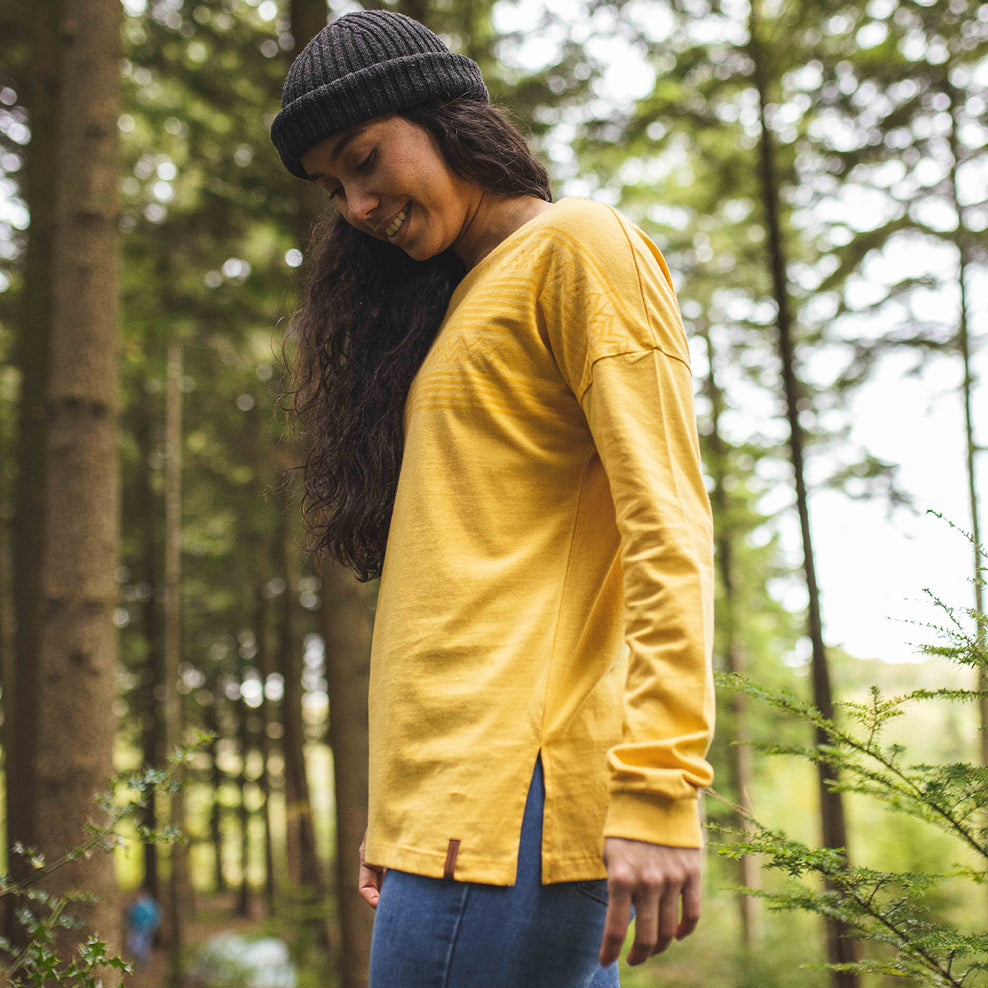 Passenger Josephine Recycled Ls T-Shirt Ochre Yellow