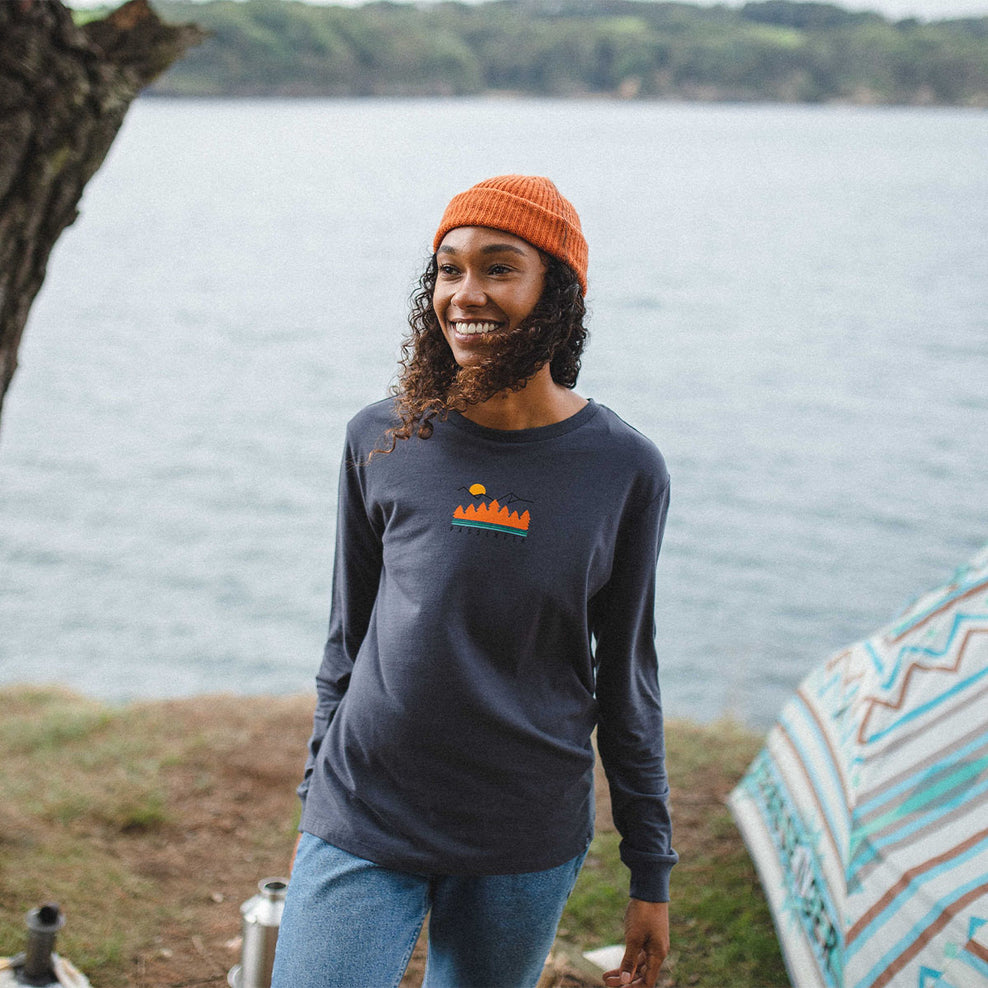 Passenger Travel More Recycled Ls T-Shirt Faded Black