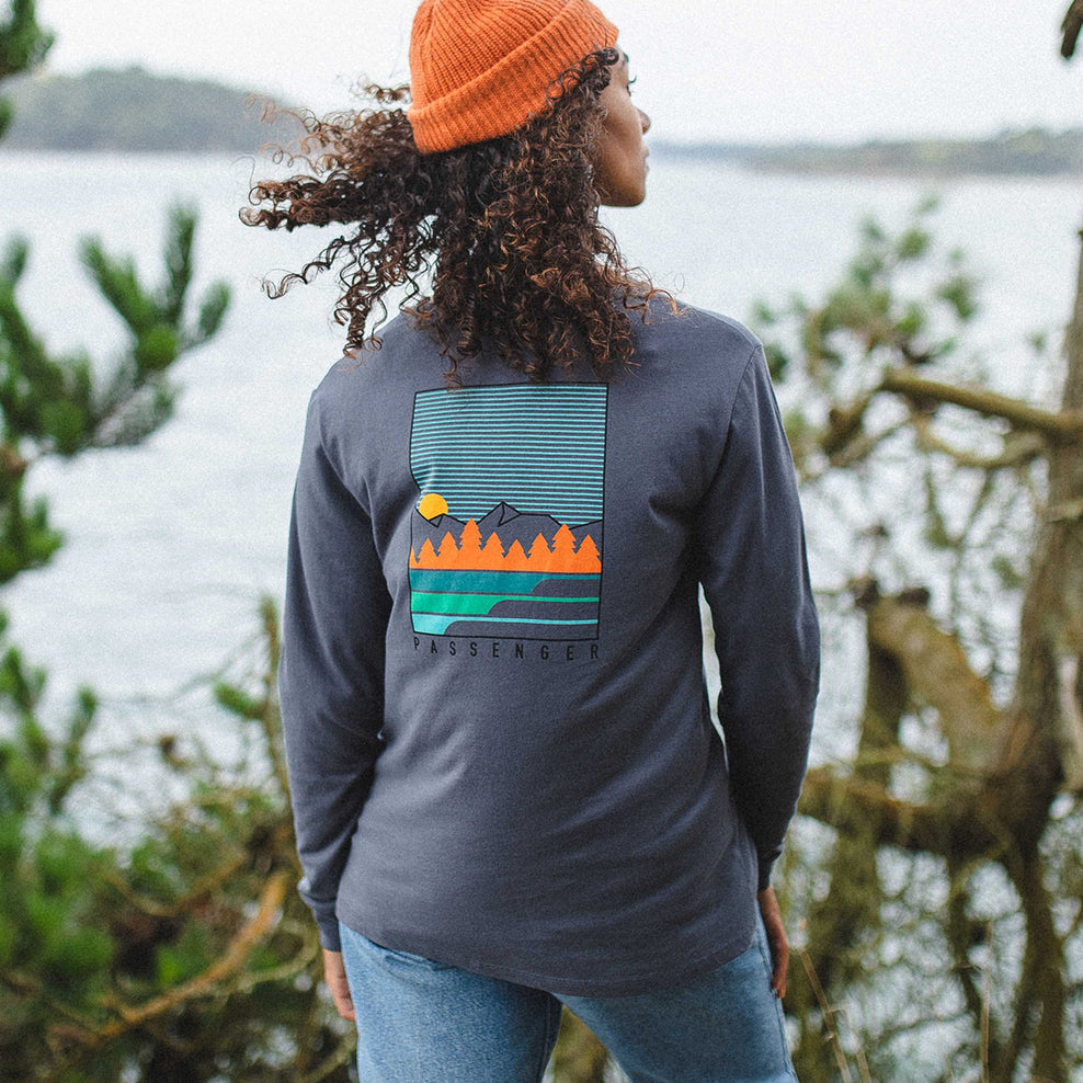 Passenger Travel More Recycled Ls T-Shirt Faded Black