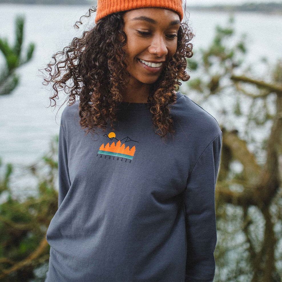 Passenger Travel More Recycled Ls T-Shirt Faded Black