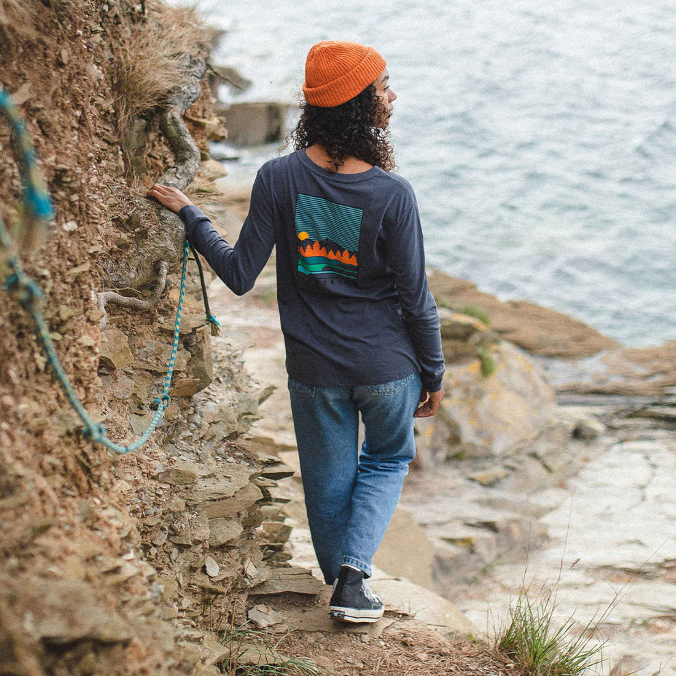 Passenger Travel More Recycled Ls T-Shirt Faded Black