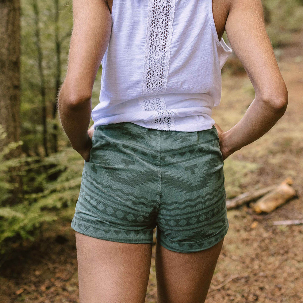 Passenger Santosa Recycled Cord Shorts Dark Ivy Adrift