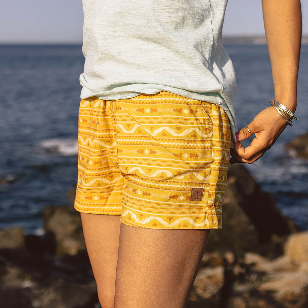 Passenger Santosa Organic Cotton Shorts Ochre Yellow Sol