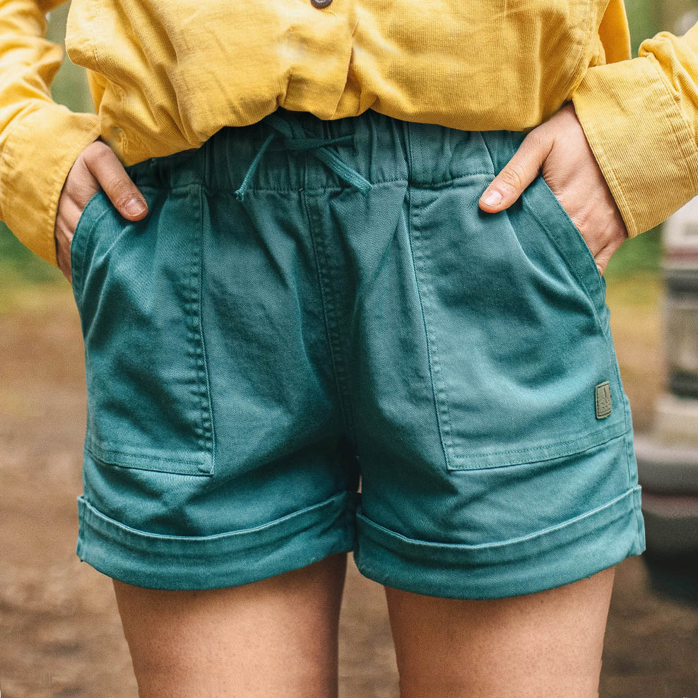 Passenger Carriso Organic Cotton Shorts Storm Green