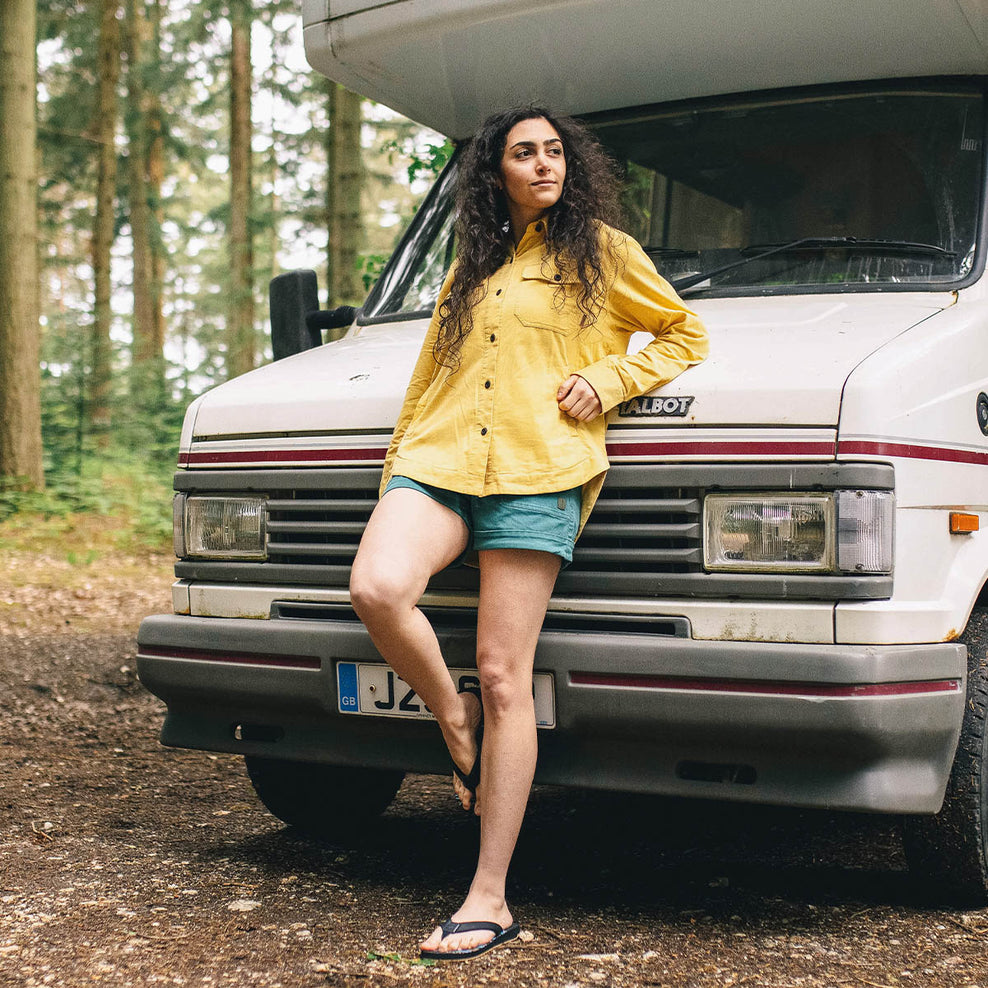 Passenger Carriso Organic Cotton Shorts Storm Green