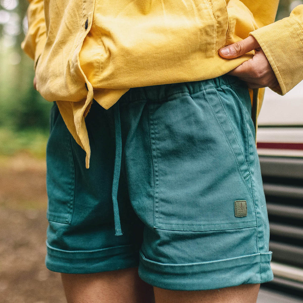 Passenger Carriso Organic Cotton Shorts Storm Green