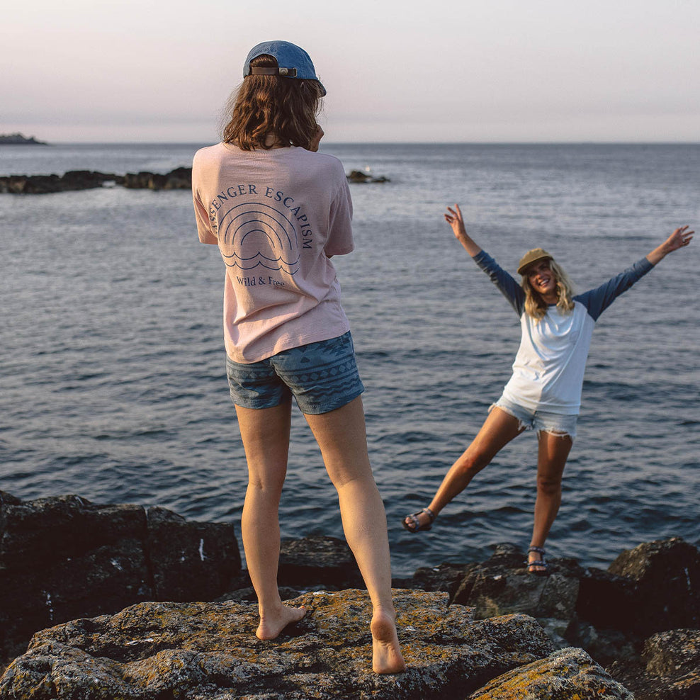 Passenger Del Sur Shorts Faded Denim Adrift