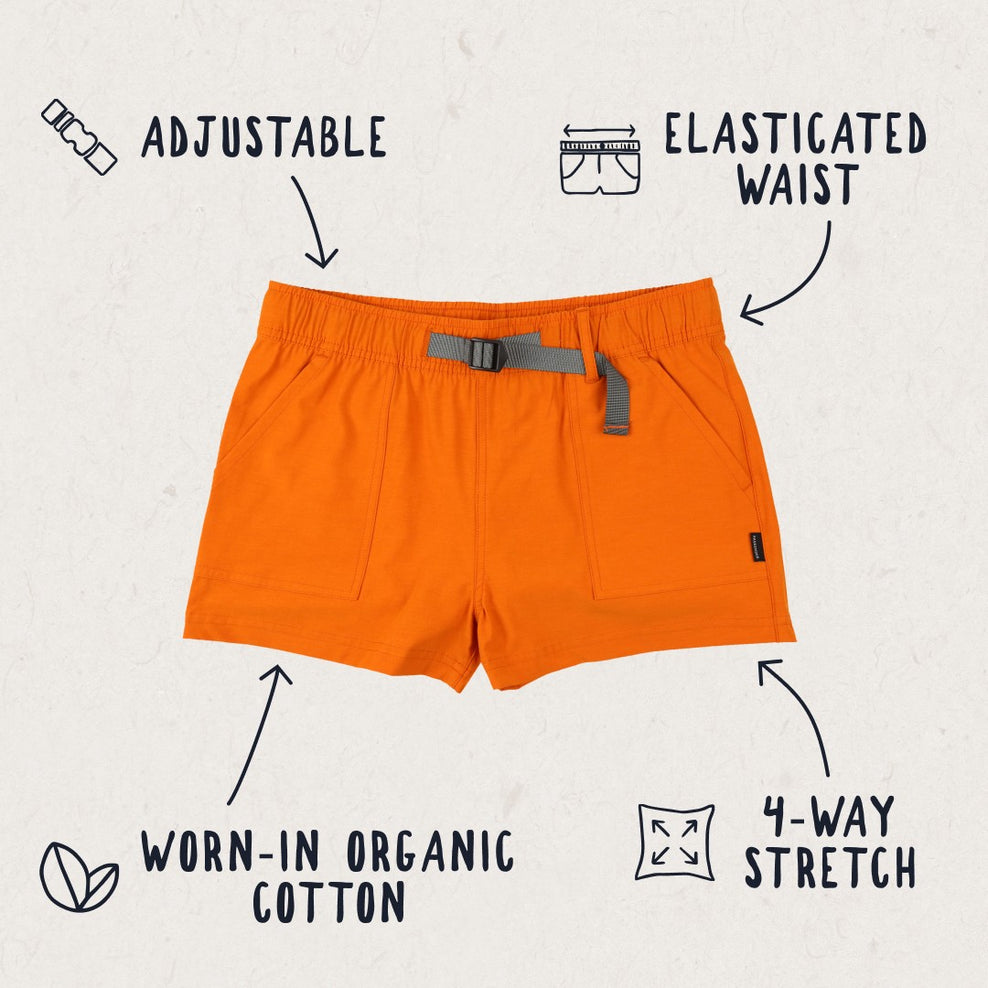 Passenger Del Sur All Purpose Shorts Sunrise Orange