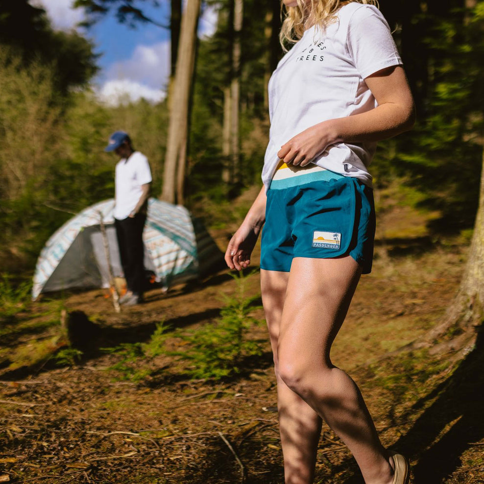 Passenger Explore Recycled All Purpose Shorts Blue Coral