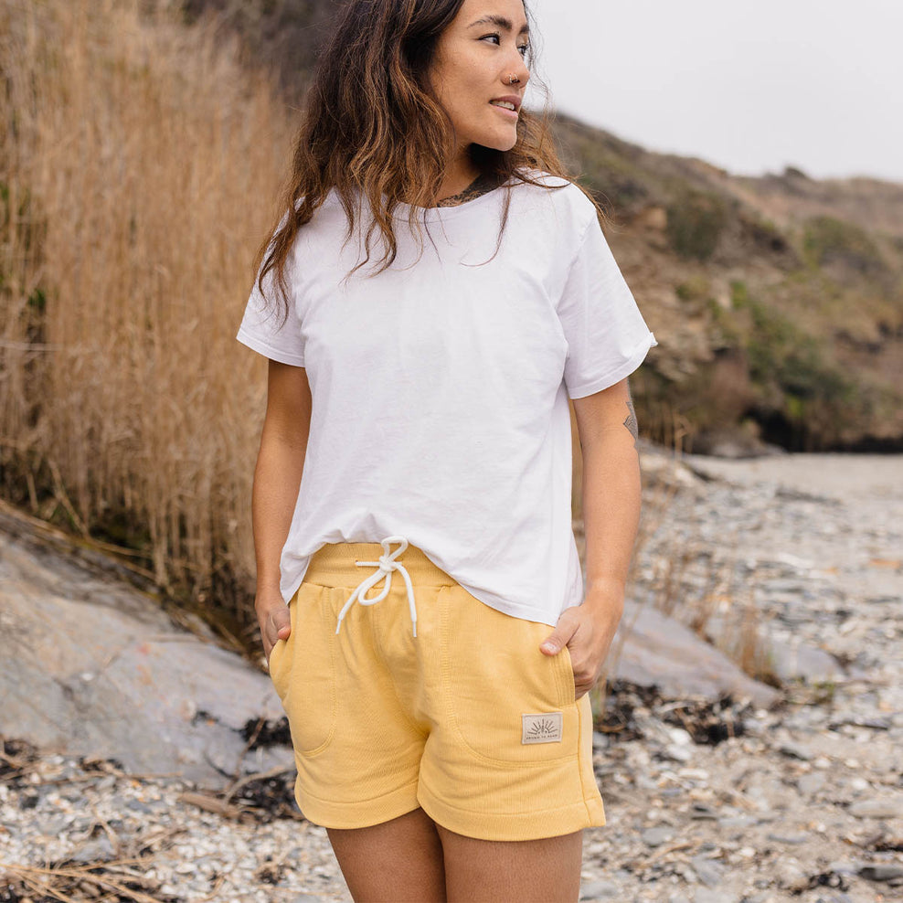 Passenger Tigard Hemp Jog Short Ochre Yellow