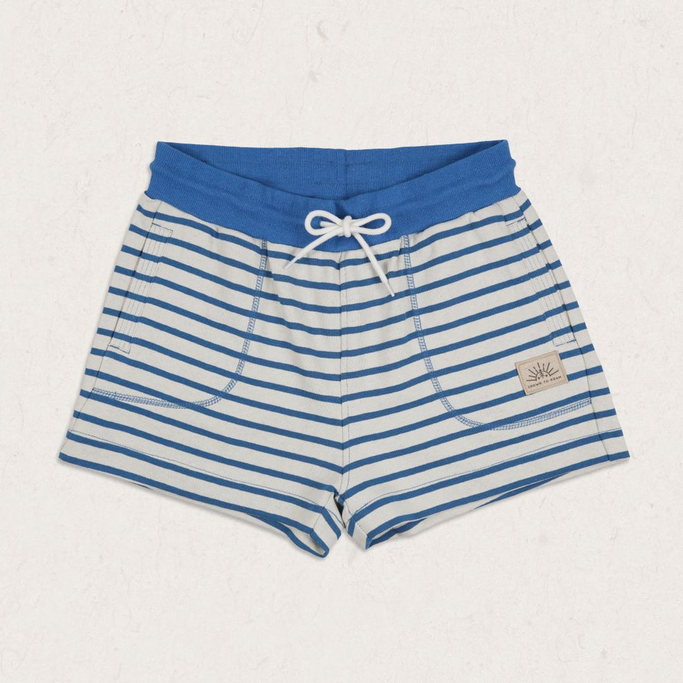 Passenger Tigard Hemp Jog Short Soft Cobalt Stripe
