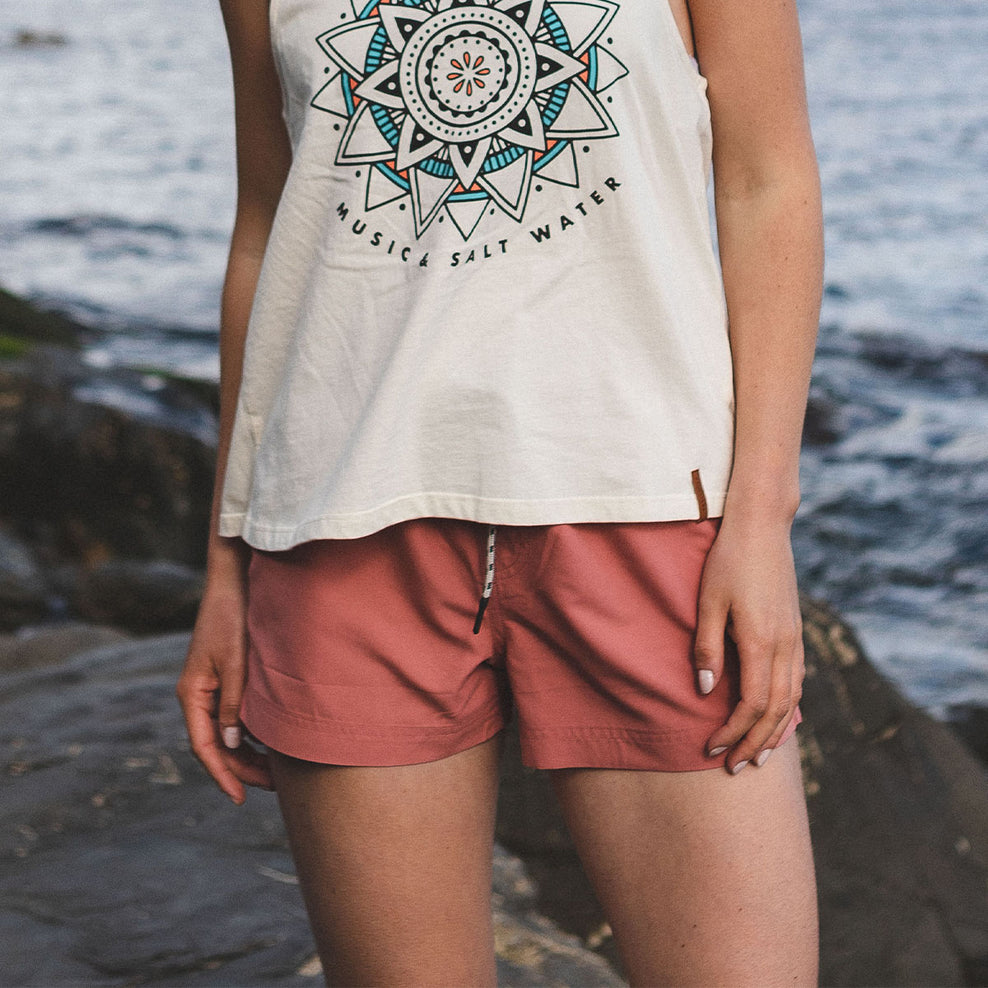 Passenger Wake Recycled Swim Shorts Mango Orange