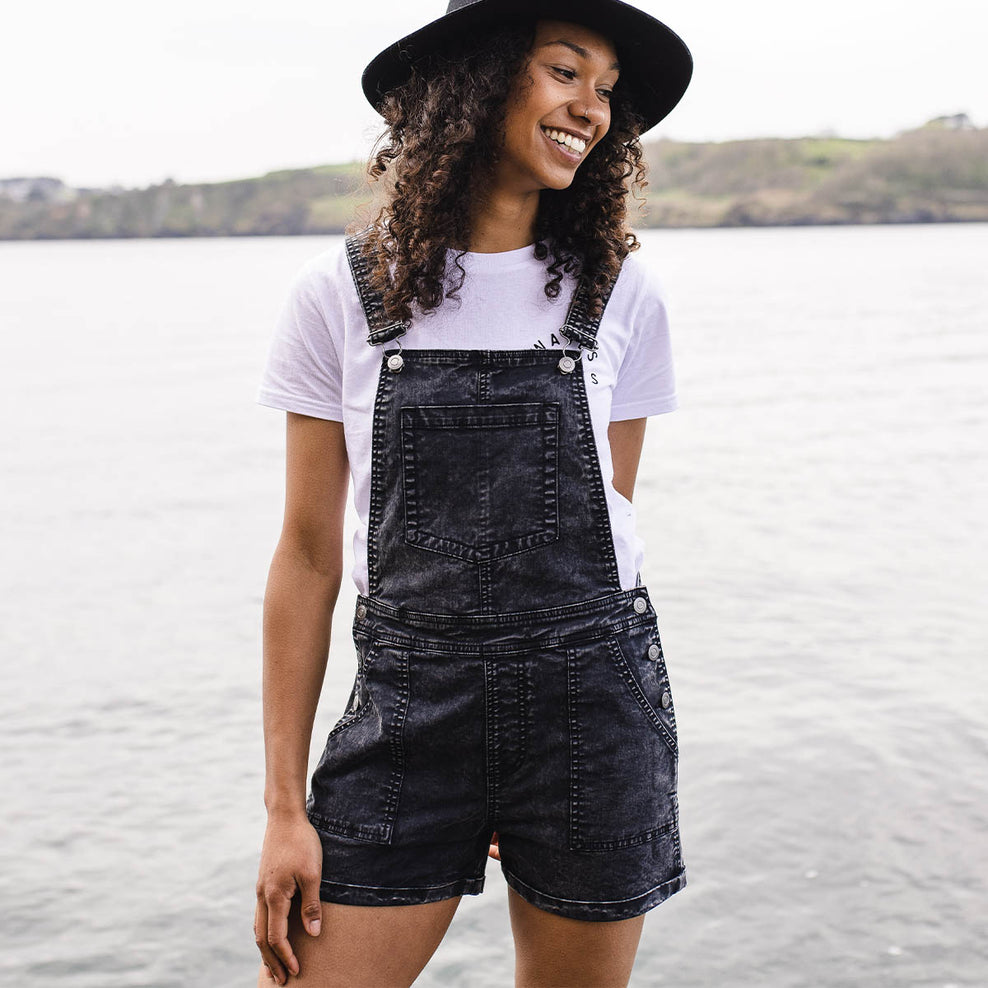 Passenger Roamologist Organic Cotton Dungarees Black