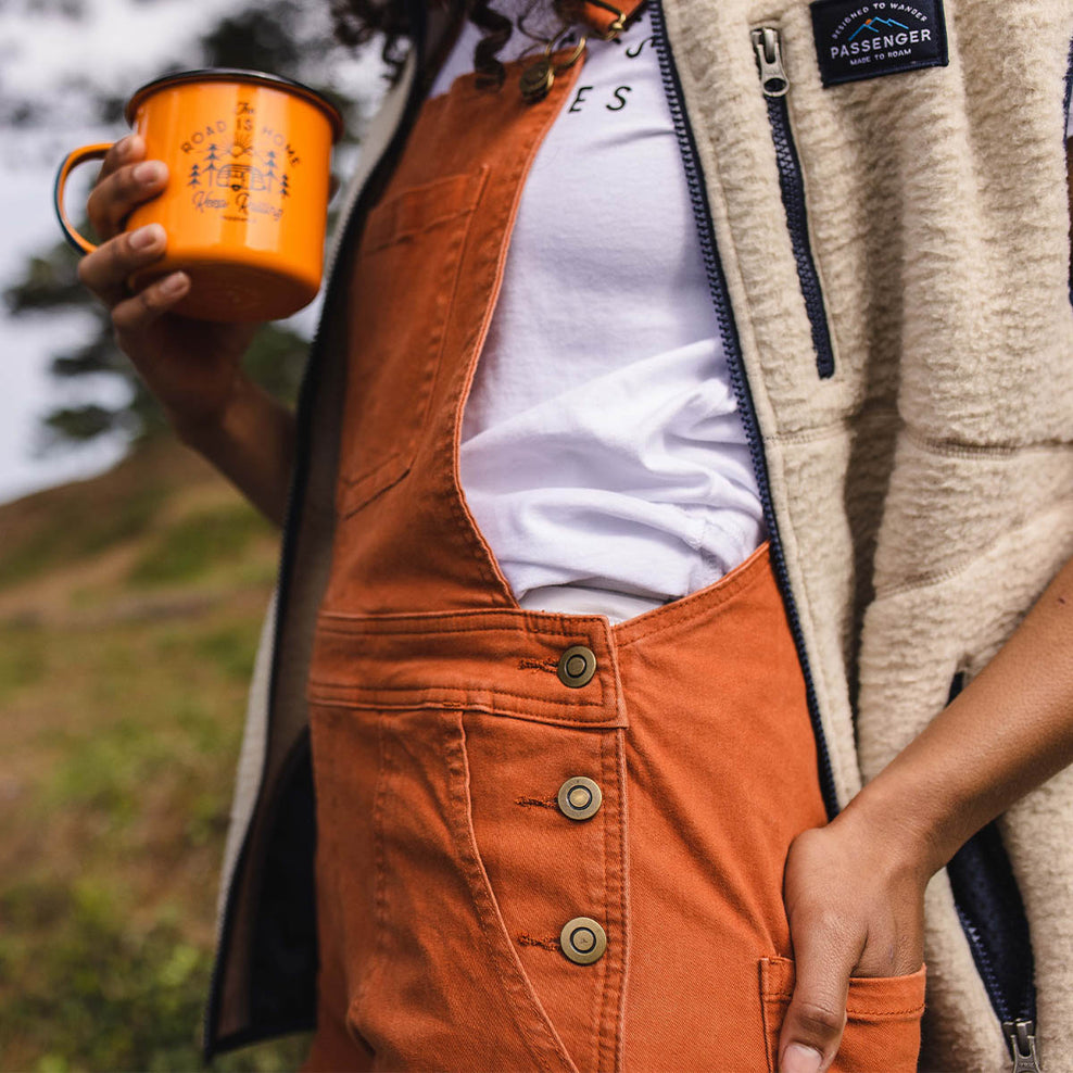 Passenger Roamologist Organic Cotton Dungarees Bombay Brown