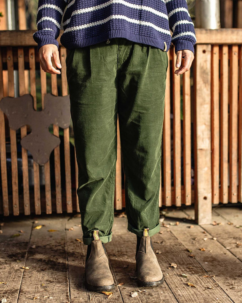 Passenger Compass Recycled Corduroy Trouser Fir Tree