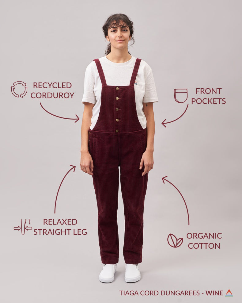 Passenger Tiaga Cord Dungarees Wine