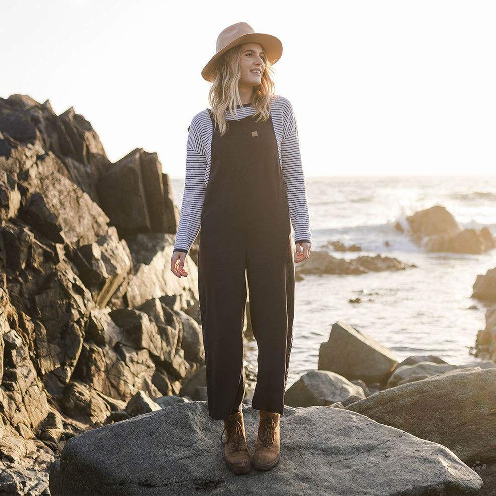 Passenger Lazy Day Dungarees Charcoal (Woven)