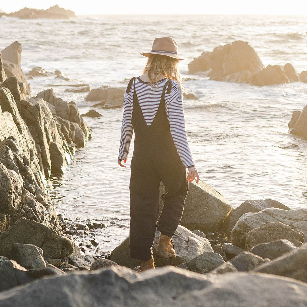 Passenger Lazy Day Dungarees Charcoal (Woven)